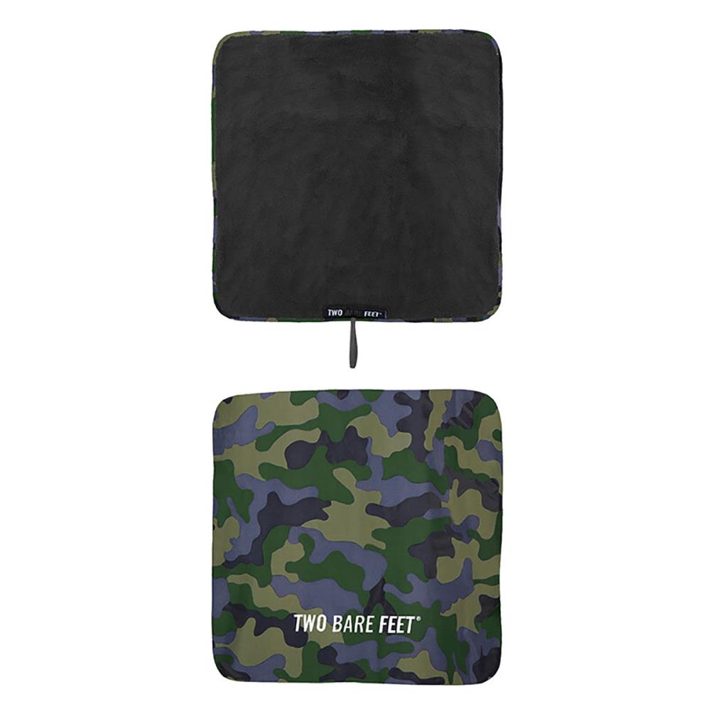 Two Bare Feet Kids Weatherproof Changing Robe & Changing Mat - Green Camo / Charcoal Extra Image 3